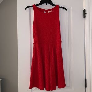 Girl's XL Red Lace Dress